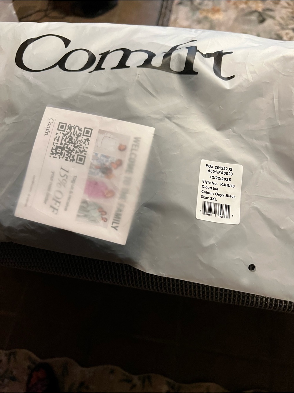Comfort Black Short Sleeve Cloud Tee - Women's 2XL - Picture 2 of 2